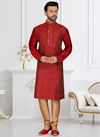 Red Colour Rangbaaz Vol 20 Designer function wear Stylish Dupion Silk Readymade Mens Latest Kurta Payjama Collection 2013